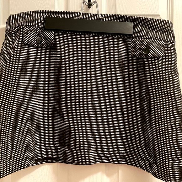 GAP Tweed Print Mini Skirt with Front Pockets - Picture 1 of 3